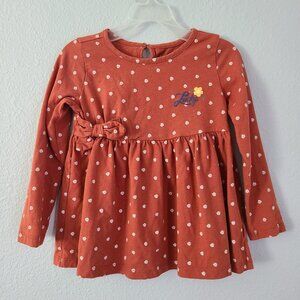 Lucky Brand Girls Brown Long Sleeve Floral Dress Size 5